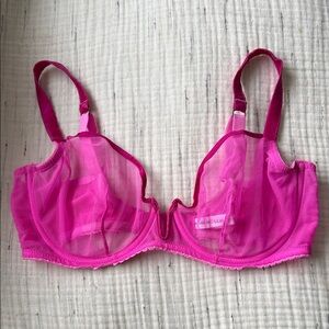 Mimi Holliday 32E Sheer Mesh and Silk Bra